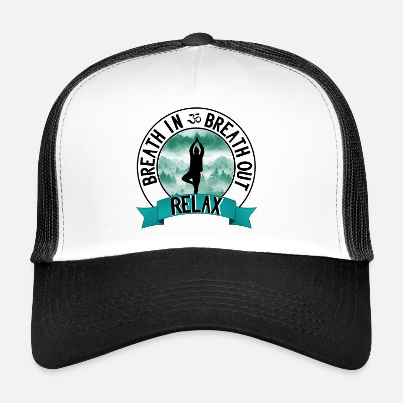 Relax (Herren) - Trucker Cap - Weiß/Schwarz