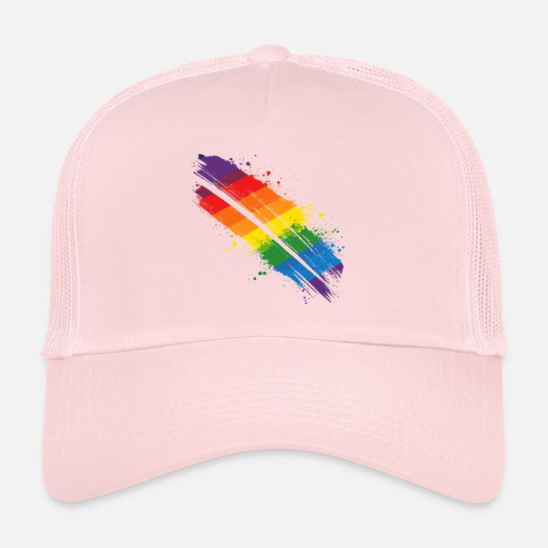 Coup de pinceau arc-en-ciel Casquette trucker 