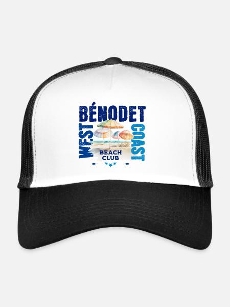 Bénodet Beach club - Trucker Cap - white/black - Front
