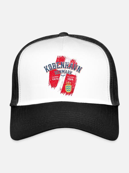 Kobenhavn Denmark Danish classic - Trucker Cap - white/black - Front