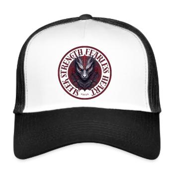 Sleek Strength, Fearless Heart - Trucker Cap - white/black - Front