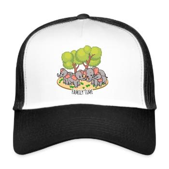 Elephant Family - Family Time in the Countryside - Trucker Cap - white/black - Front