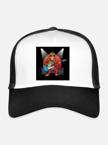When monkeys rock: An animal jam session - Trucker Cap - white/black - Front