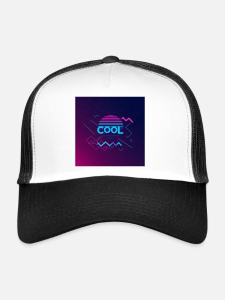 Abstract and cool: Your next eye-catcher - Trucker Cap - white/black - Front
