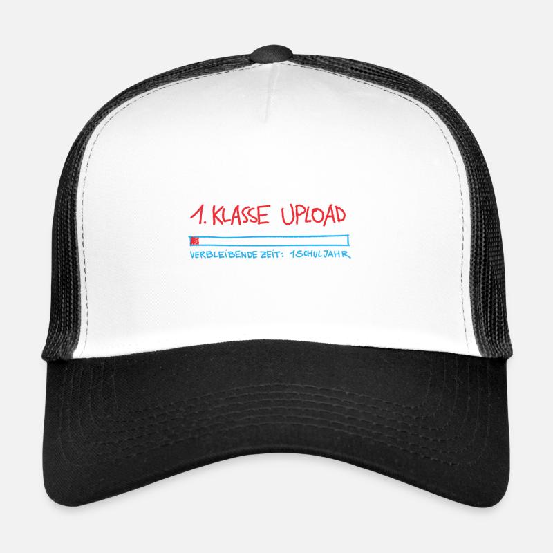 Erste Klasse Upload - Trucker Cap - Weiß/Schwarz