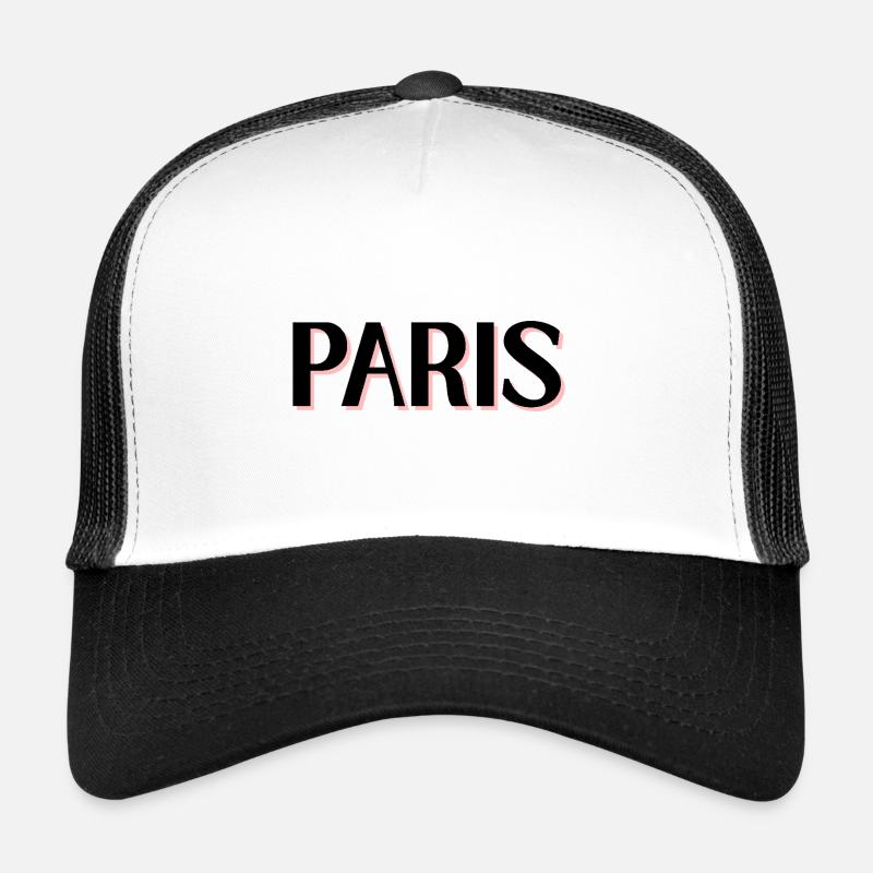 PARIS - Trucker Cap - white/black