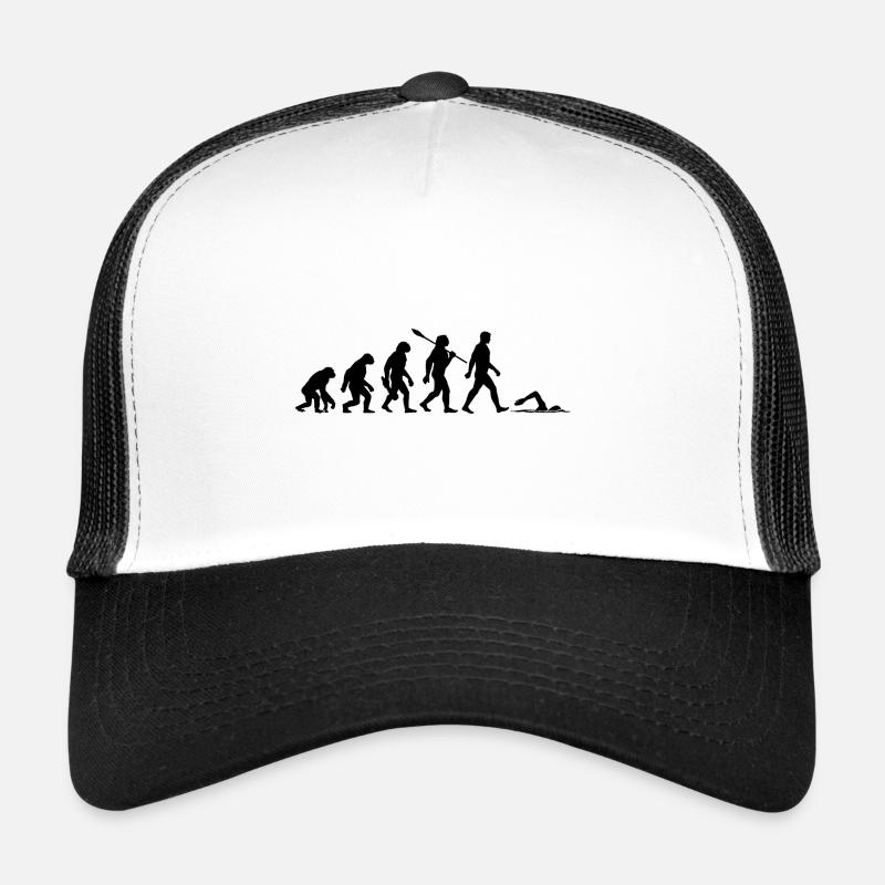 Evolution - Schwimmen - Wassersport - Trucker Cap - Weiß/Schwarz