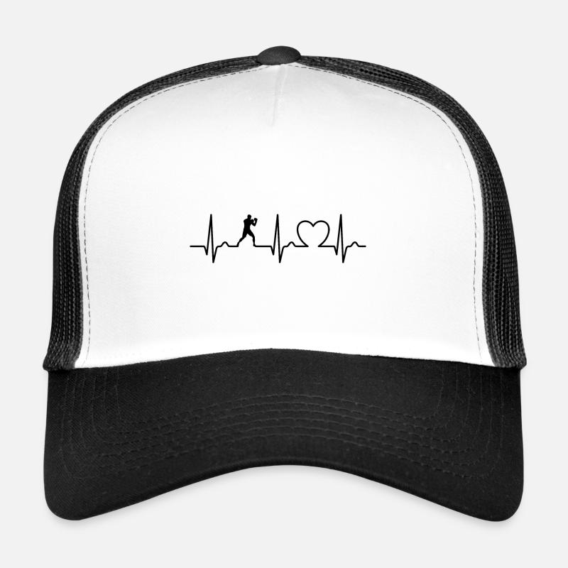 Courbe cardiaque, ECG, Boxe, Arts martiaux, Entraînement de boxe Casquette trucker 