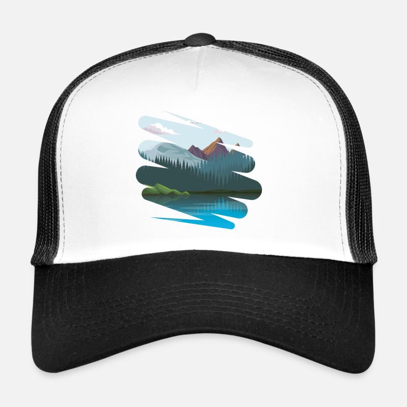 Paysage avec encore plus de montagnes Casquette trucker 
