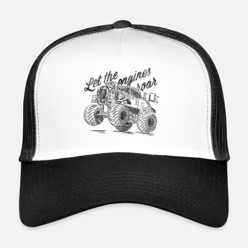 Conception de puissance de camion monstre Casquette trucker 