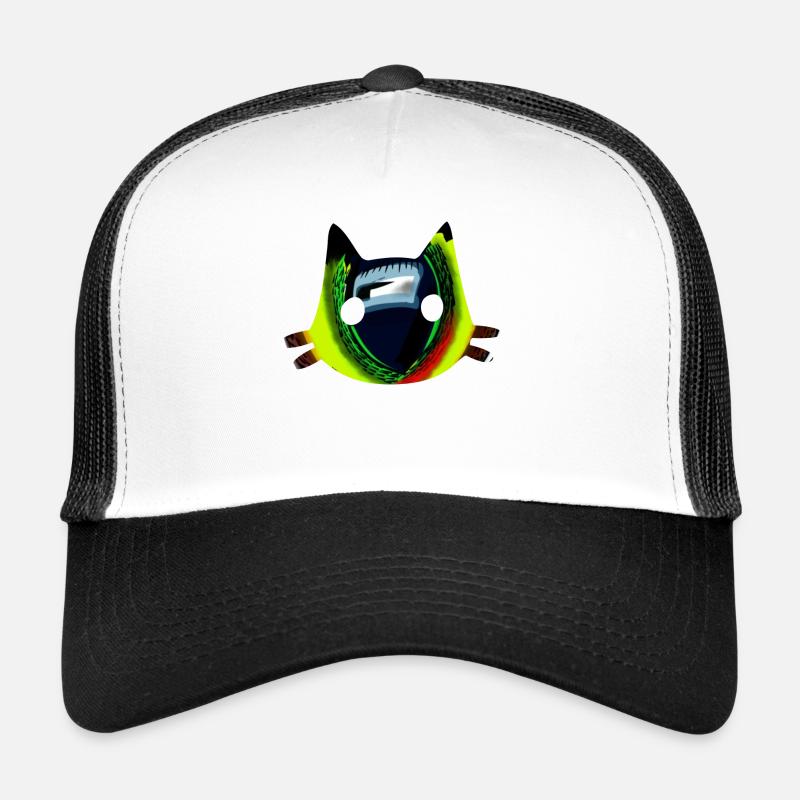 Oeil de chat en contour de chat Casquette trucker 