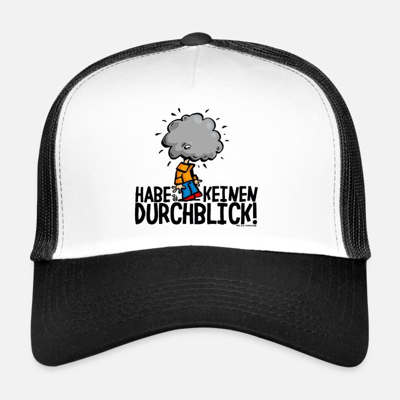 POPEL fehlt der Durchblick - Trucker Cap - Weiß/Schwarz