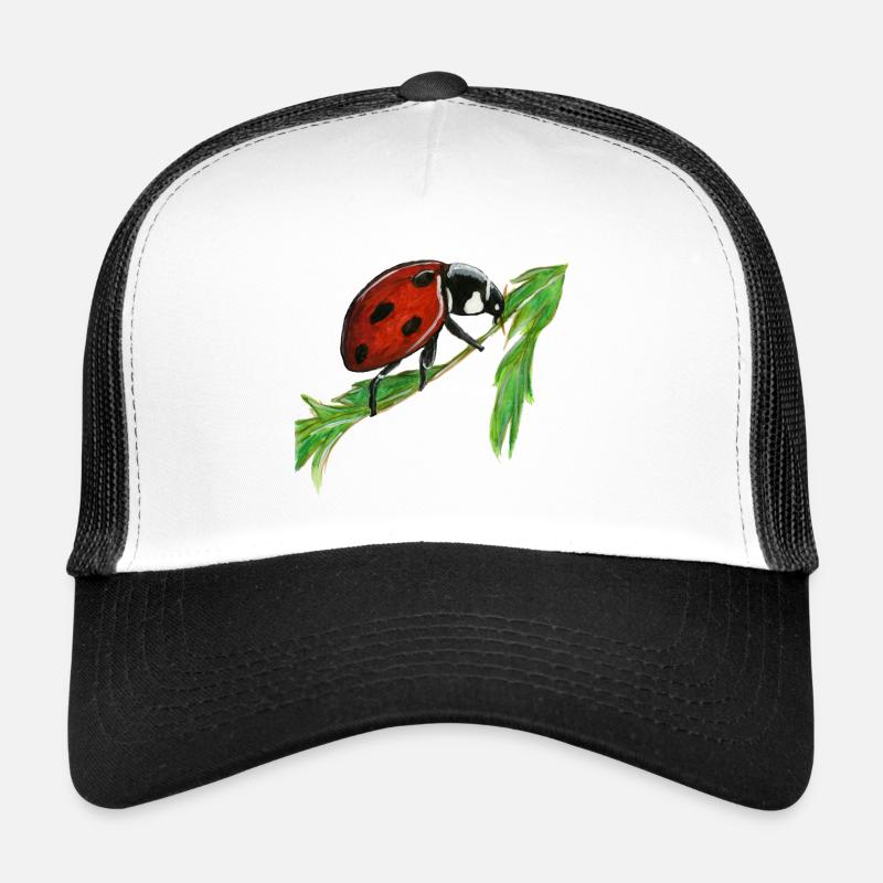 coccinelle - Casquette trucker  - blanc/noir