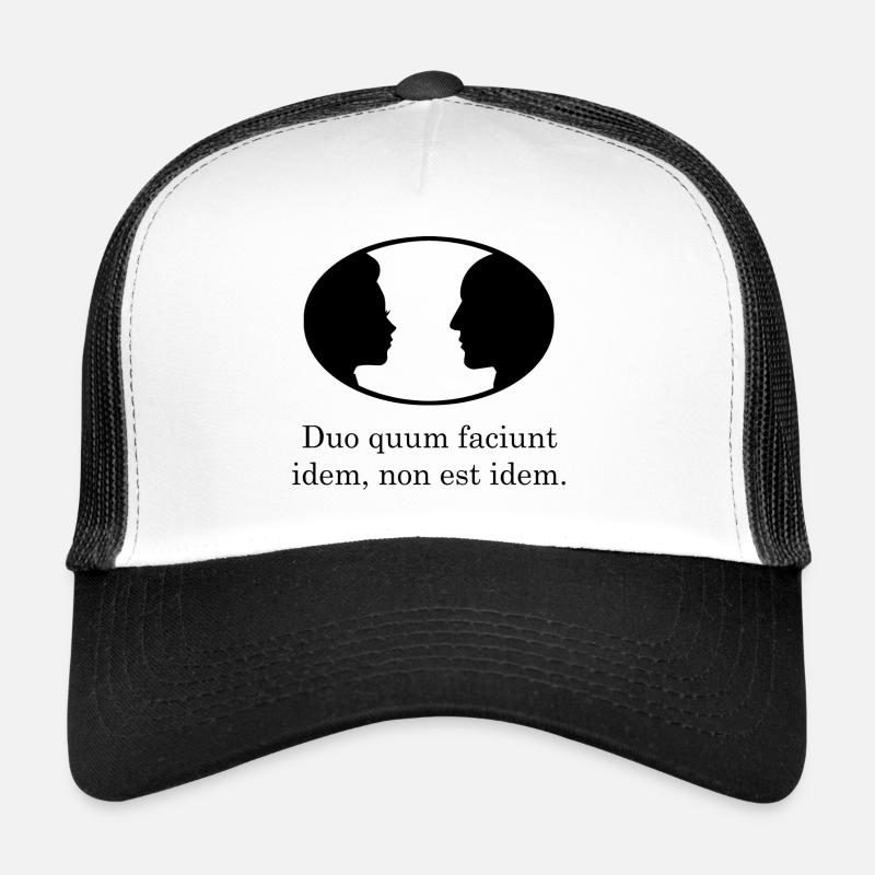 when two do the same Latin black Trucker Cap