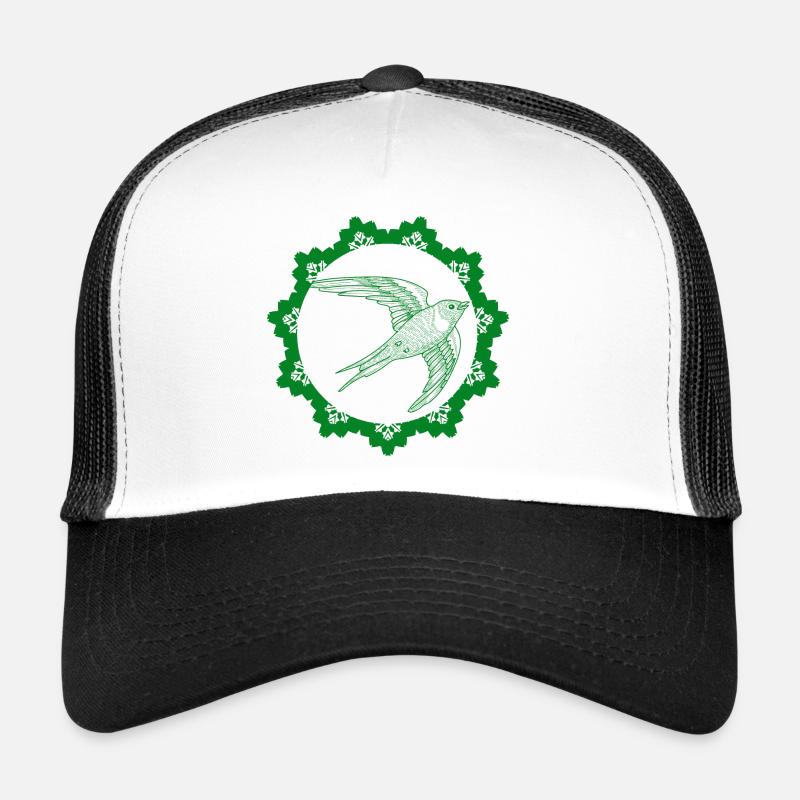 Vogel - Naturschutz Tierfreund - Trucker Cap - Weiß/Schwarz
