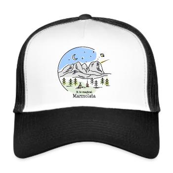 Marmolada Marmolada via ferrata hiking Dolomites - Trucker Cap - white/black - Front