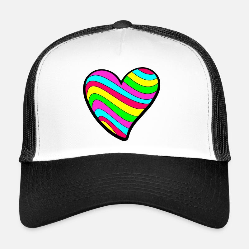 Psychedelic Love Heart Trucker Cap