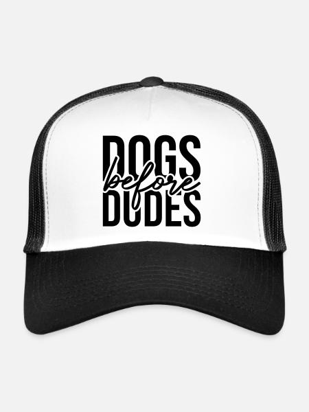 Dogs before Dudes - Trucker Cap - white/black - Front