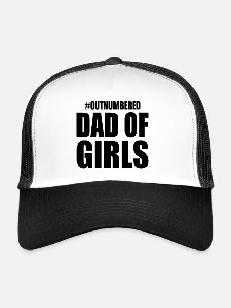 Dad of girls - Casquette trucker  - blanc/noir - Devant
