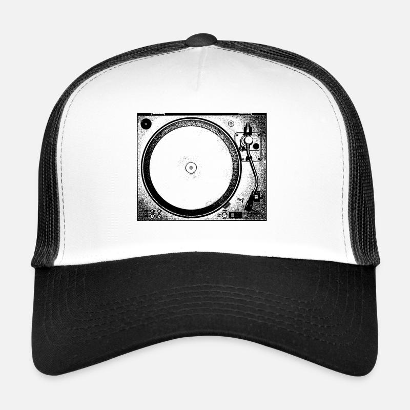 TECHNO T-Shirt - Vinyl Plattenspieler Trucker Cap