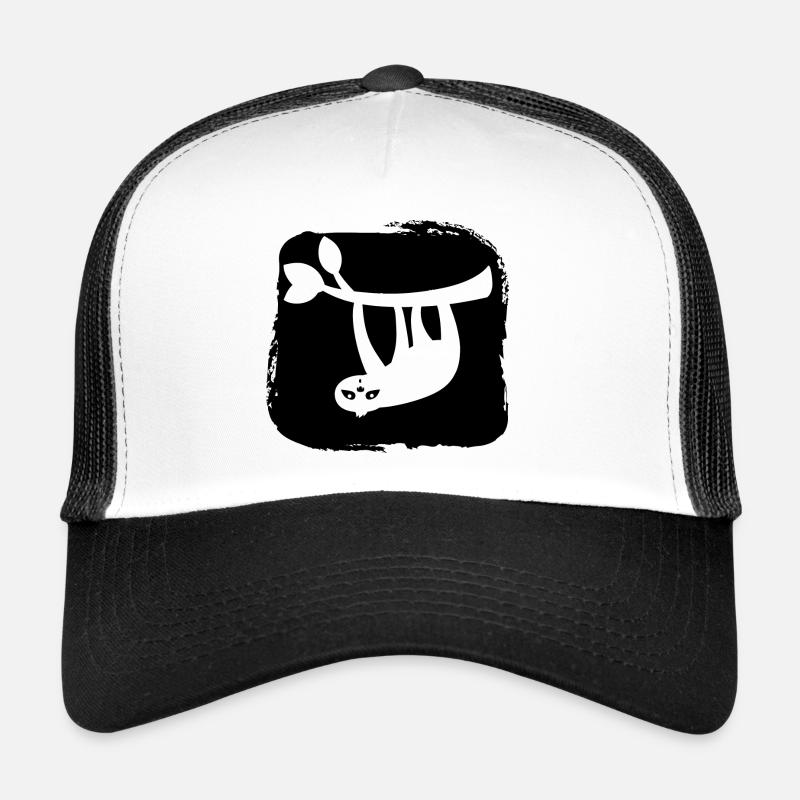 Sloth Chill Relax Relax Time out Trend - Trucker Cap - white/black
