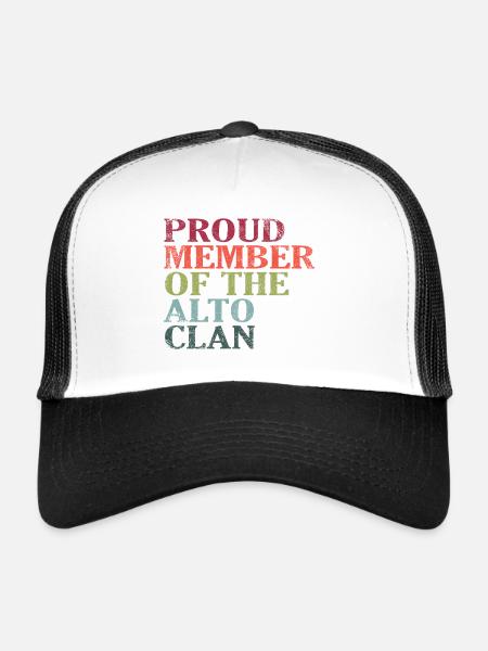 Proud Member of the Alto Clan Vintage - Trucker Cap - white/black - Front