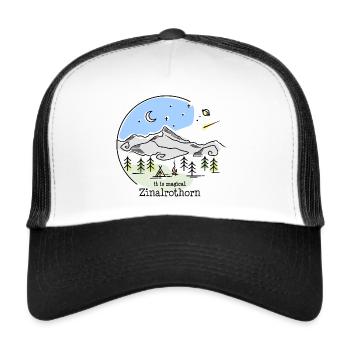 Zinalrothorn Rothorngrat Wallis Valais Bergsteigen - Trucker Cap - Weiß/Schwarz - Vorne
