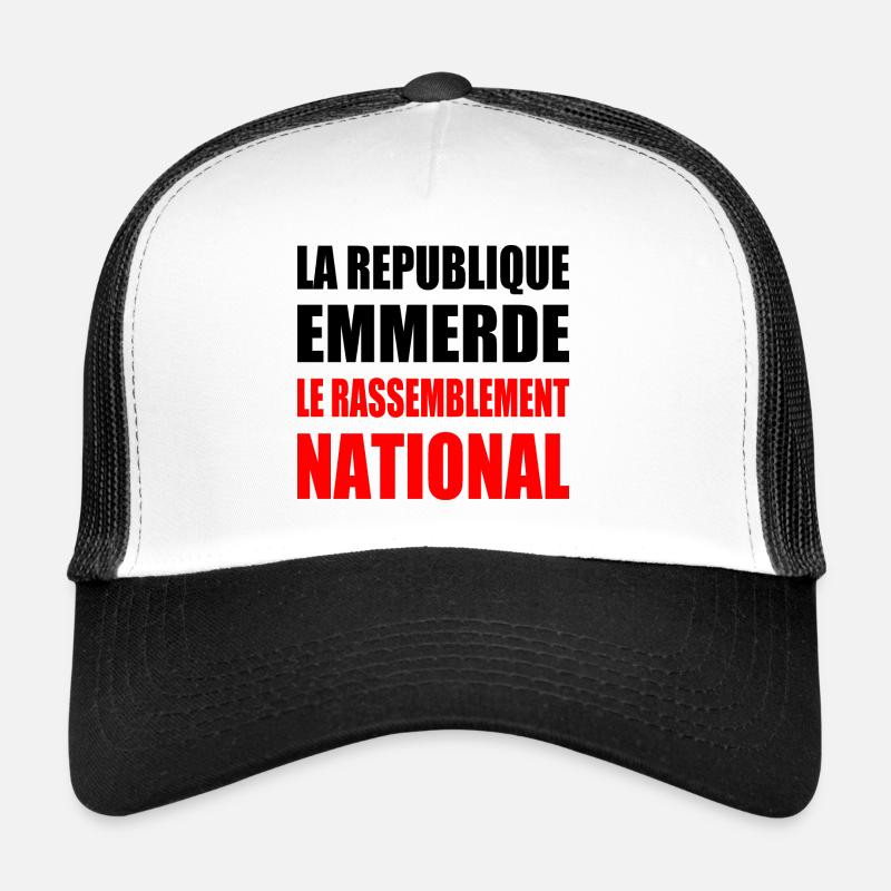 la republique emmerde le rassemblement national Casquette trucker 