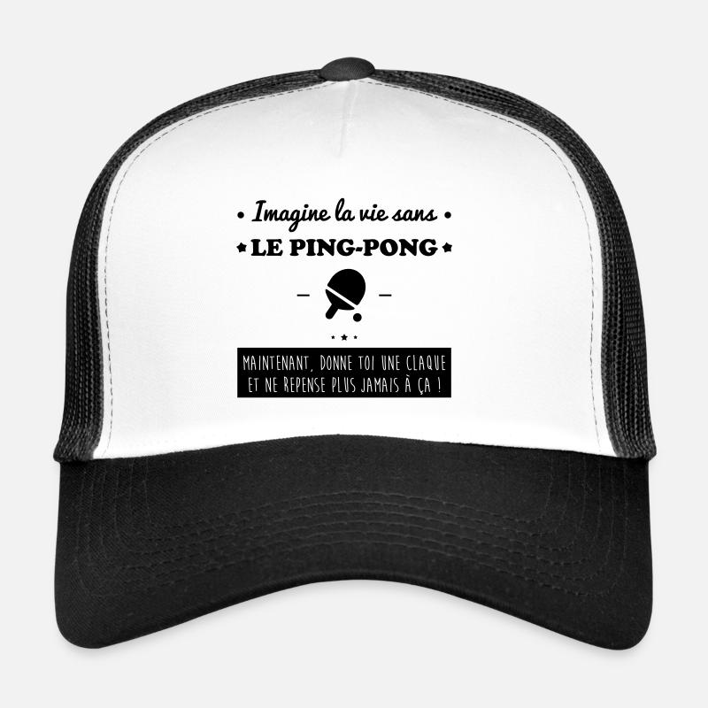 Le ping-pong - Casquette trucker  - blanc/noir