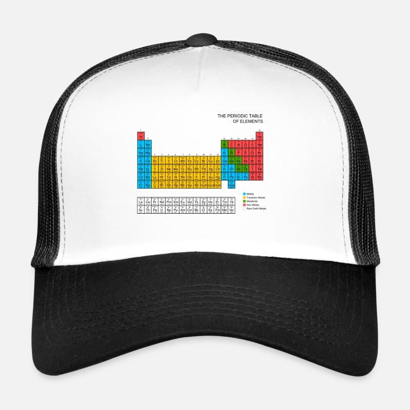 Tableau périodique des éléments Casquette trucker 