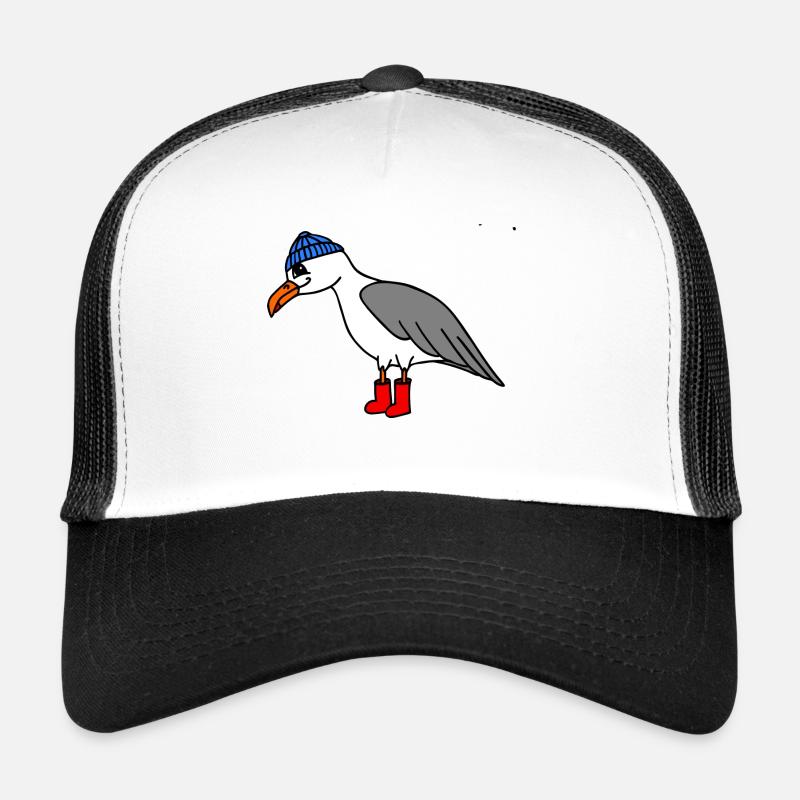 Möwe - Trucker Cap - Weiß/Schwarz