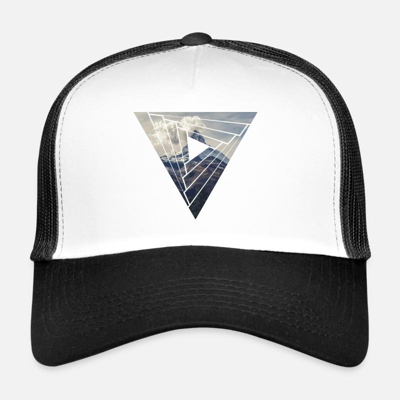 Conception du triangle Matterhorn Zermatt Casquette trucker 