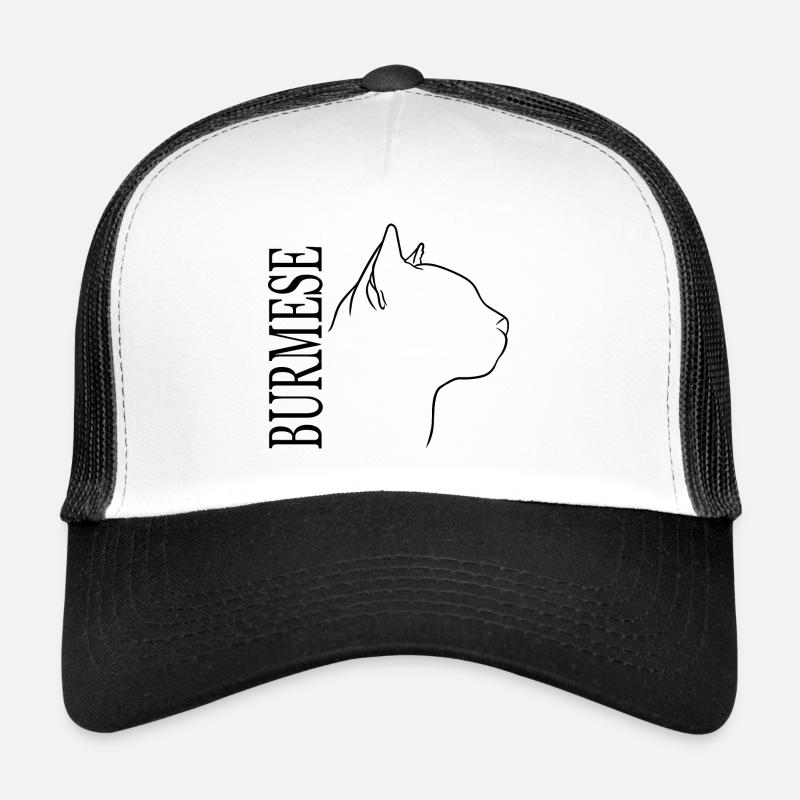 Burmese Profile Cat Cat Wilsigns Trucker Cap