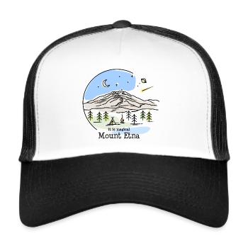 Etna, Etna, Mongibello, volcano, mountain, Sicily, Italy - Trucker Cap - white/black - Front
