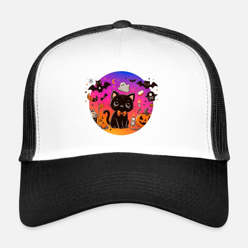 Chaton mignon halloween Casquette trucker 