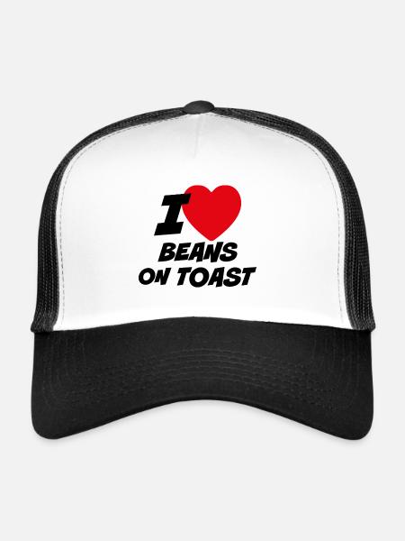 I Love Beans on Toast - Trucker Cap - white/black - Front