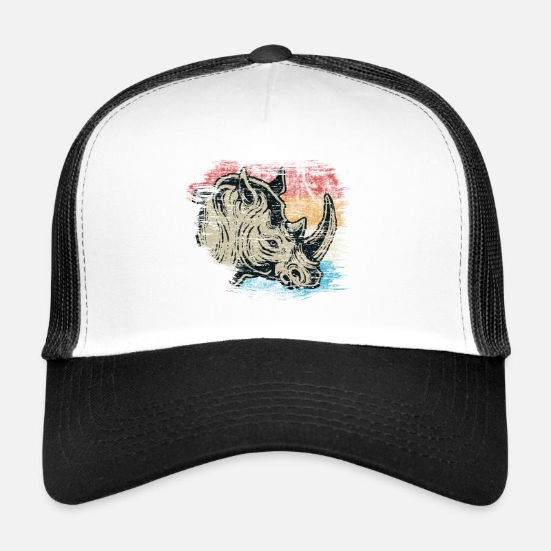 Nashorn - Trucker Cap - Weiß/Schwarz