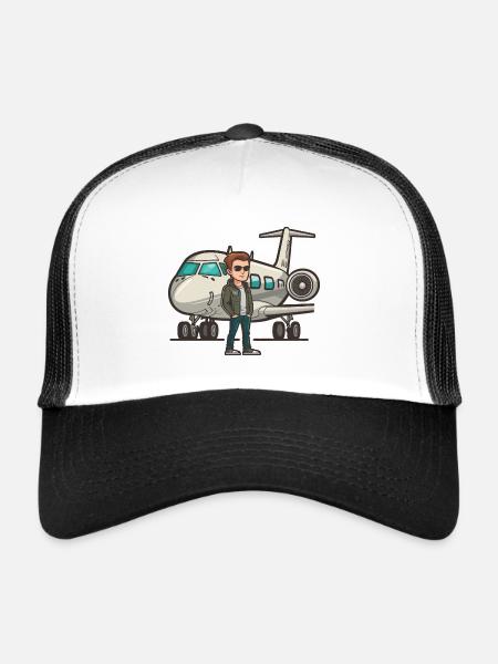 Skybound Dreams : Une personne debout devant un P - Casquette trucker - blanc/noir