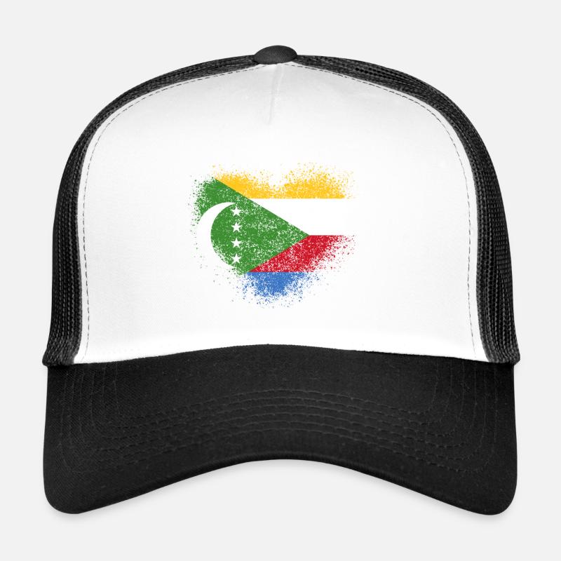 Comores - Casquette trucker - blanc/noir