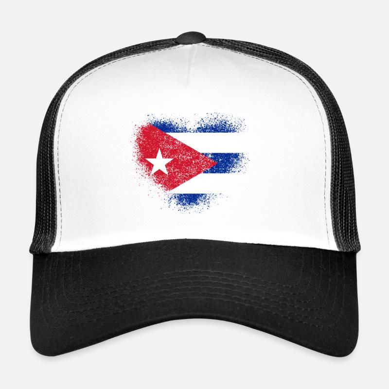 Kuba - Trucker Cap - Weiß/Schwarz