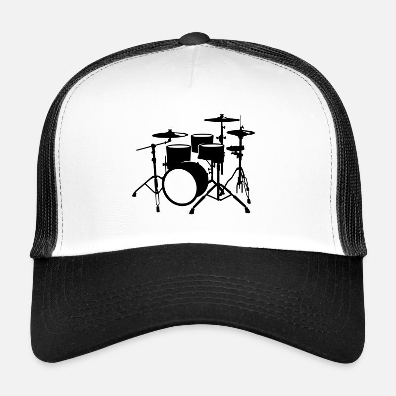 Percussion - Casquette trucker  - blanc/noir