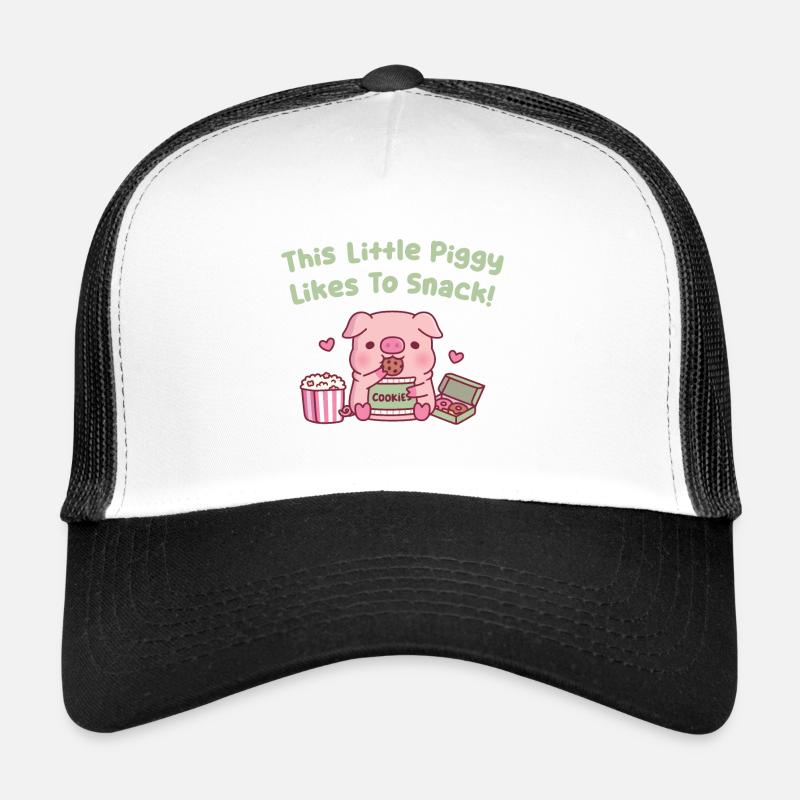 Mignon Ce petit cochon aime grignoter Casquette trucker 
