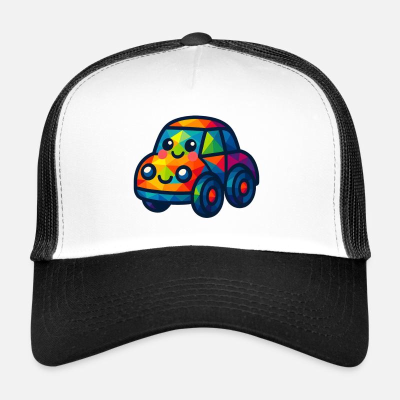 WPAP Polygon Kawaii Style Bébé Jouet Voiture Casquette trucker 