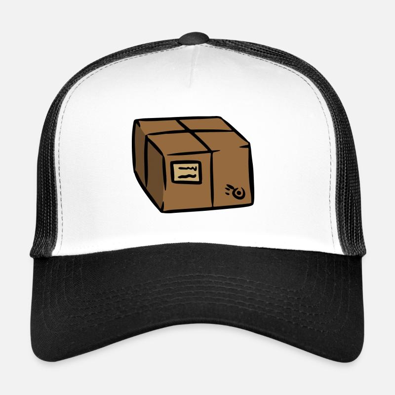 Paket Zusteller Paketbote Geschenkidee - Trucker Cap - Weiß/Schwarz