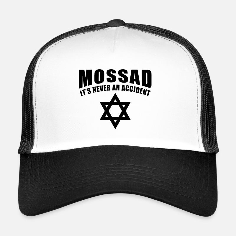 Mossad it's never an accident Davidstern Geschenk Trucker Cap