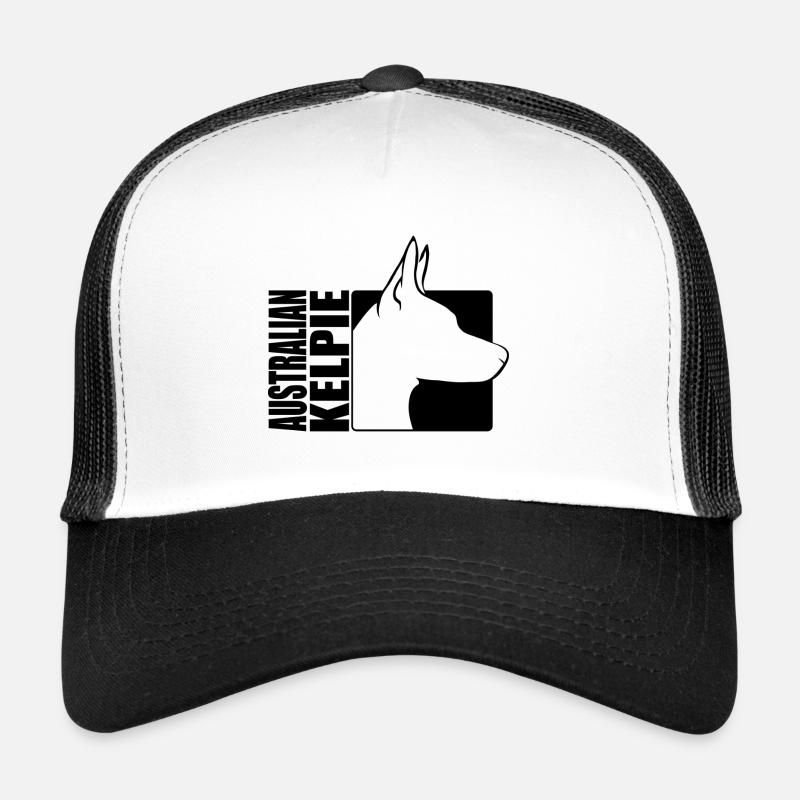 Profil Kelpie australien Chiens Wilsigns - Casquette trucker  - blanc/noir