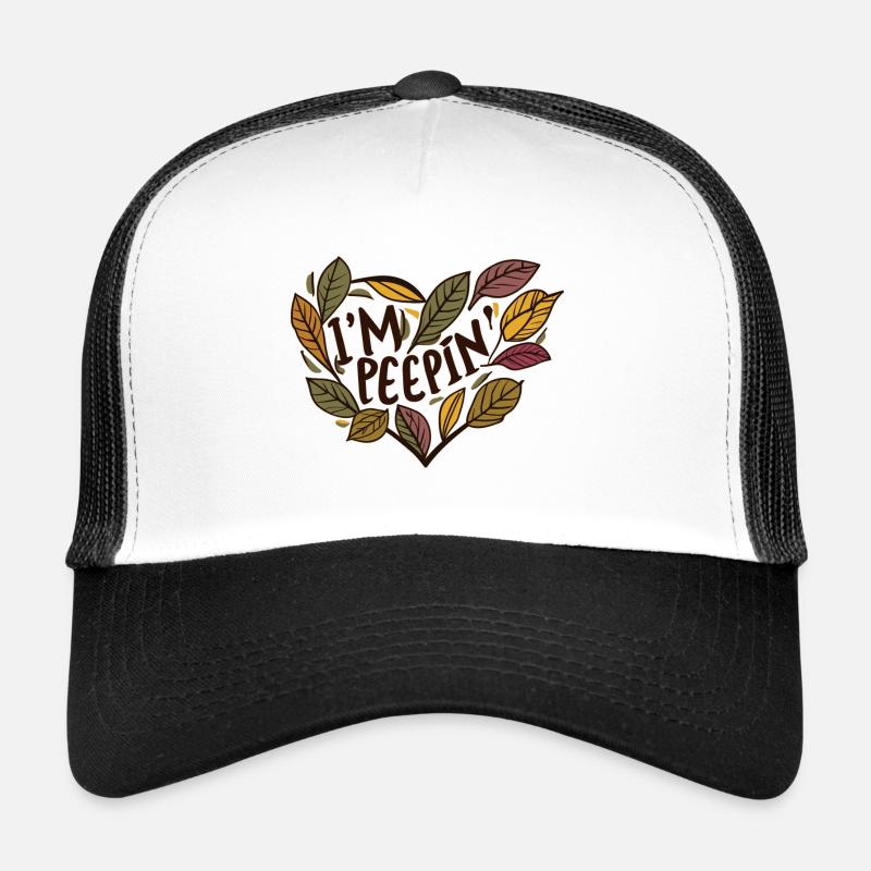 Blatt Peeping Herbst Laub Blätter Trucker Cap