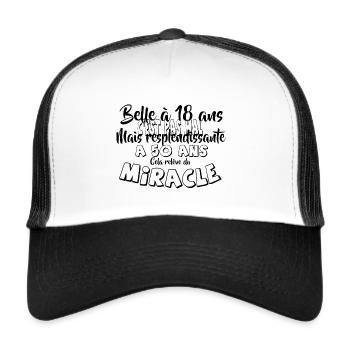 50 ans anniversaire - Casquette trucker  - blanc/noir - Devant