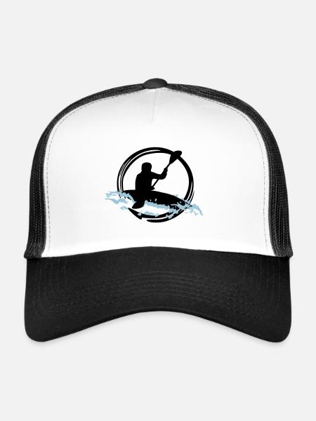 whitewater kayaking - Trucker Cap - white/black - Front