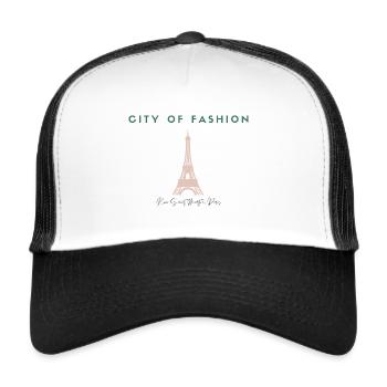 City of Fashion Design - Trucker Cap - white/black - Front